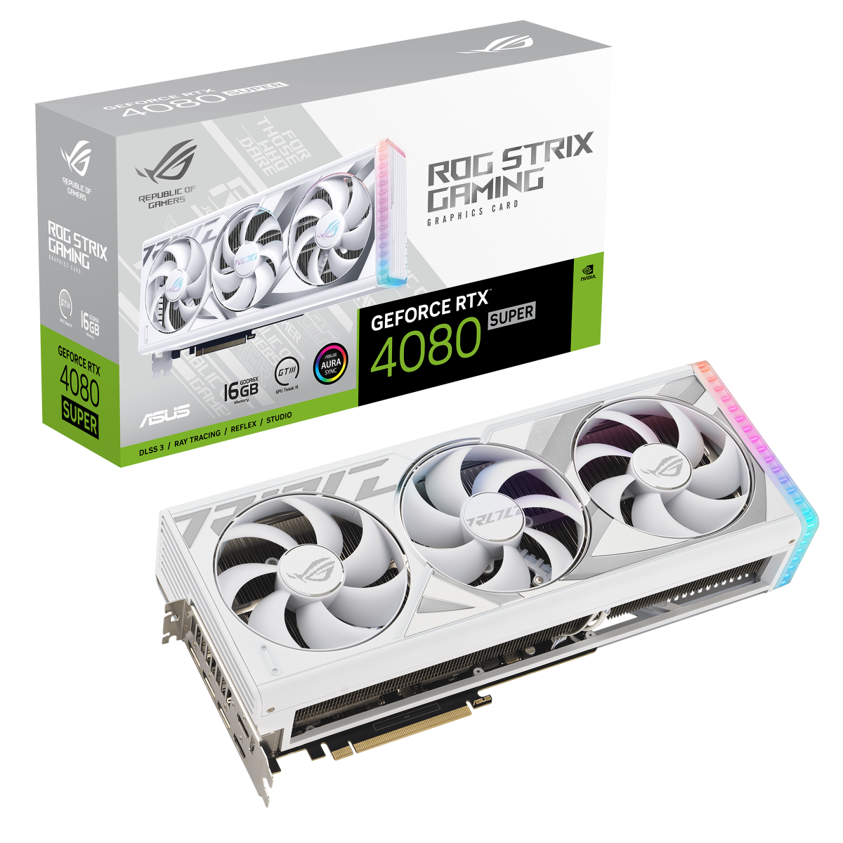 GPU RTX 4080 SUPER 16GB ASUS ROG STRIX WHITE